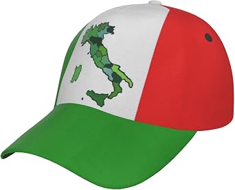 Fashion Italy Baseball Hat Cap Men Women Retro Italian Flag Adjustable Size Hat...
