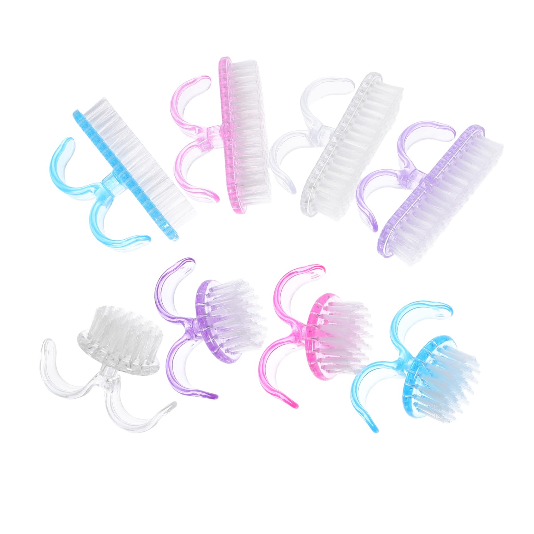 32 Piezas Cepillos de Limpieza para Uñas con Mango Portátiles para Eliminar Polvo de Uñas Herramientas Versátiles para Manicura Profesional y Hogar