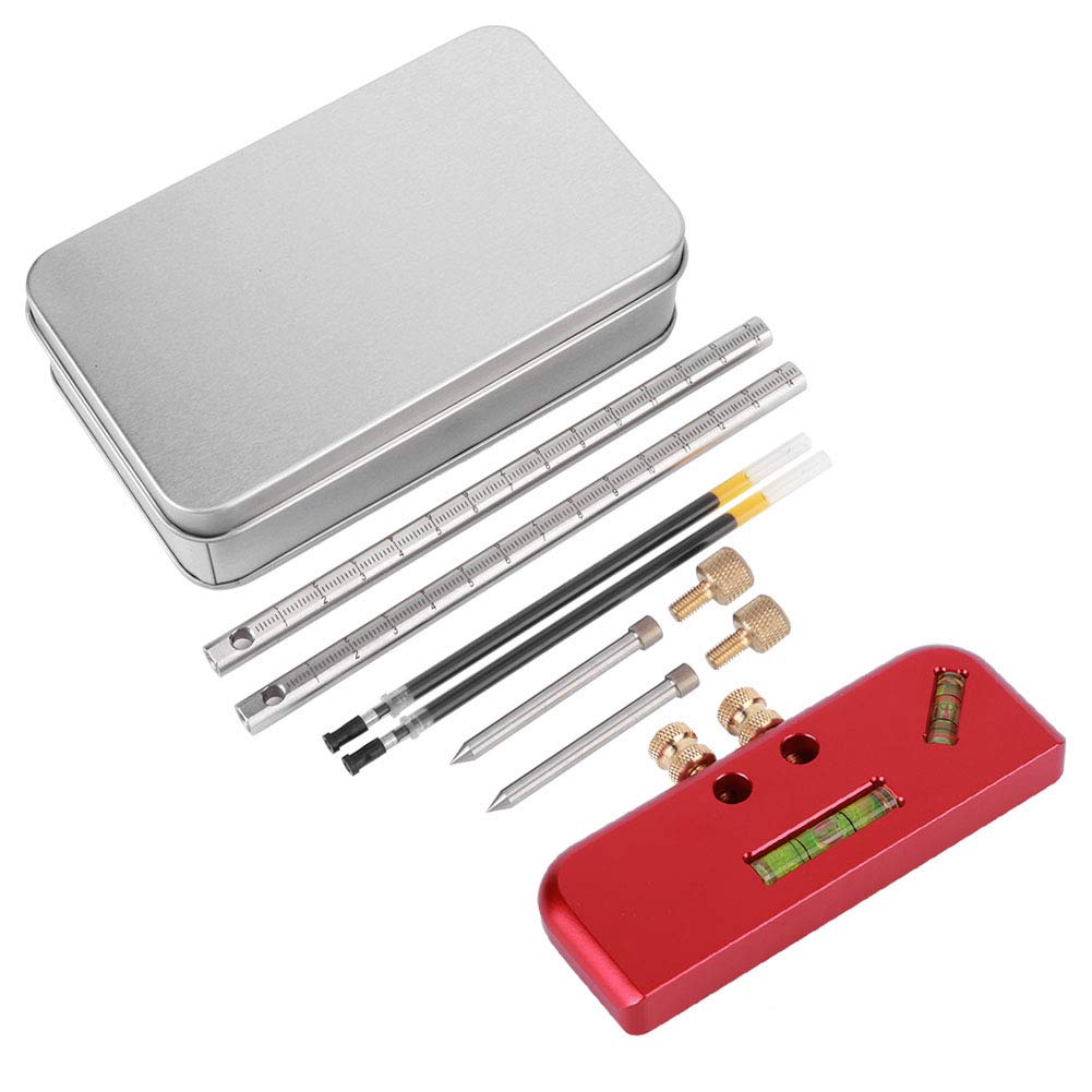 Calibre de Marcado para Carpintería, Herramienta de Trazado Aleación de Aluminio Regla de Calibre de Embutir de Doble Cabeza Trazador Lineal para Carpintería Calibre de Marcado