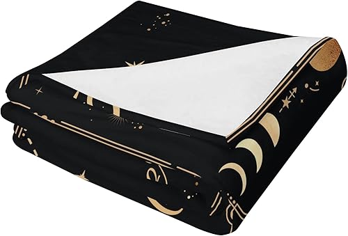 Miniatura 4 de wvihgku Manta de franela con constelaciones de cáncer, cálida y suave, 12 horóscopos, astrología, manta con tema de constelación, decoración del