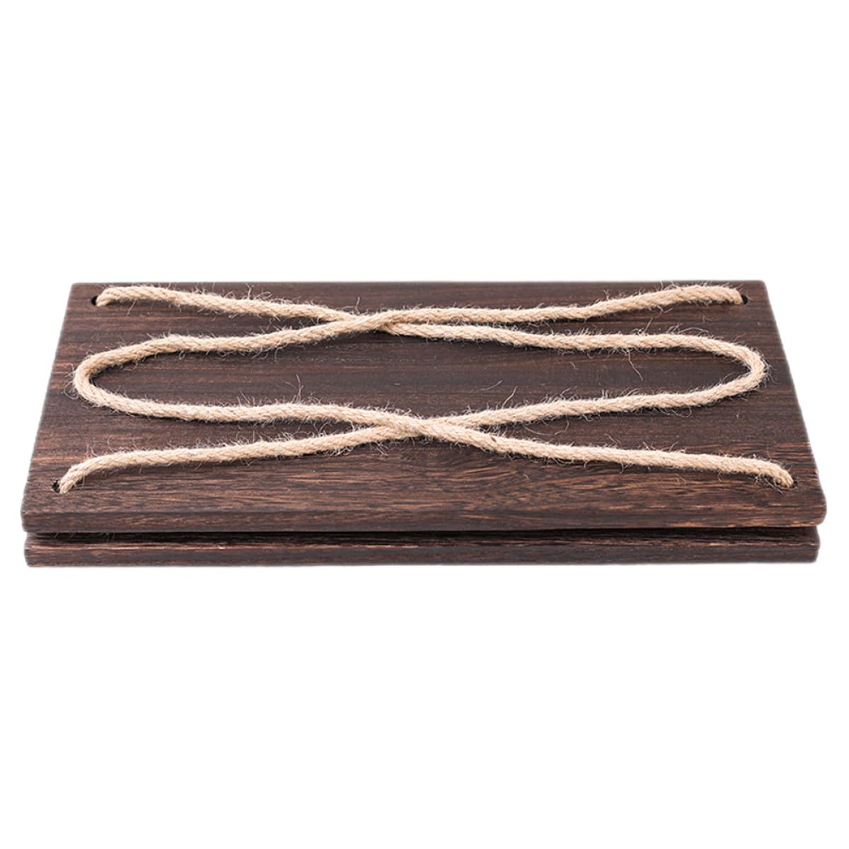 Mensole Sospese da Parete Rustiche in Legno Corda di Juta Set Piccolo Porta Piante e Oggetti Decorativi per Soggiorno Camera da Letto e Studio Scaffali Sospesi Multifunzionali