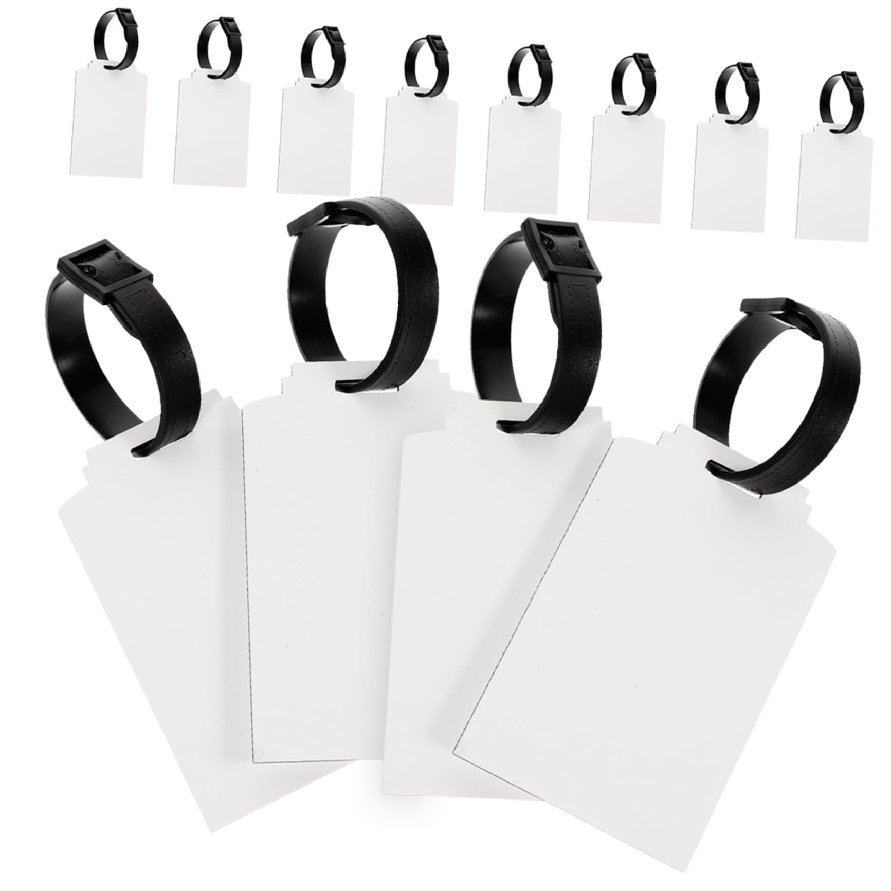 Housoutil 30 Etiquetas de Equipaje en Blanco de Tablero Compacto, Personalización Diy, Fáciles de Identificar, para Viajes y Vacaciones