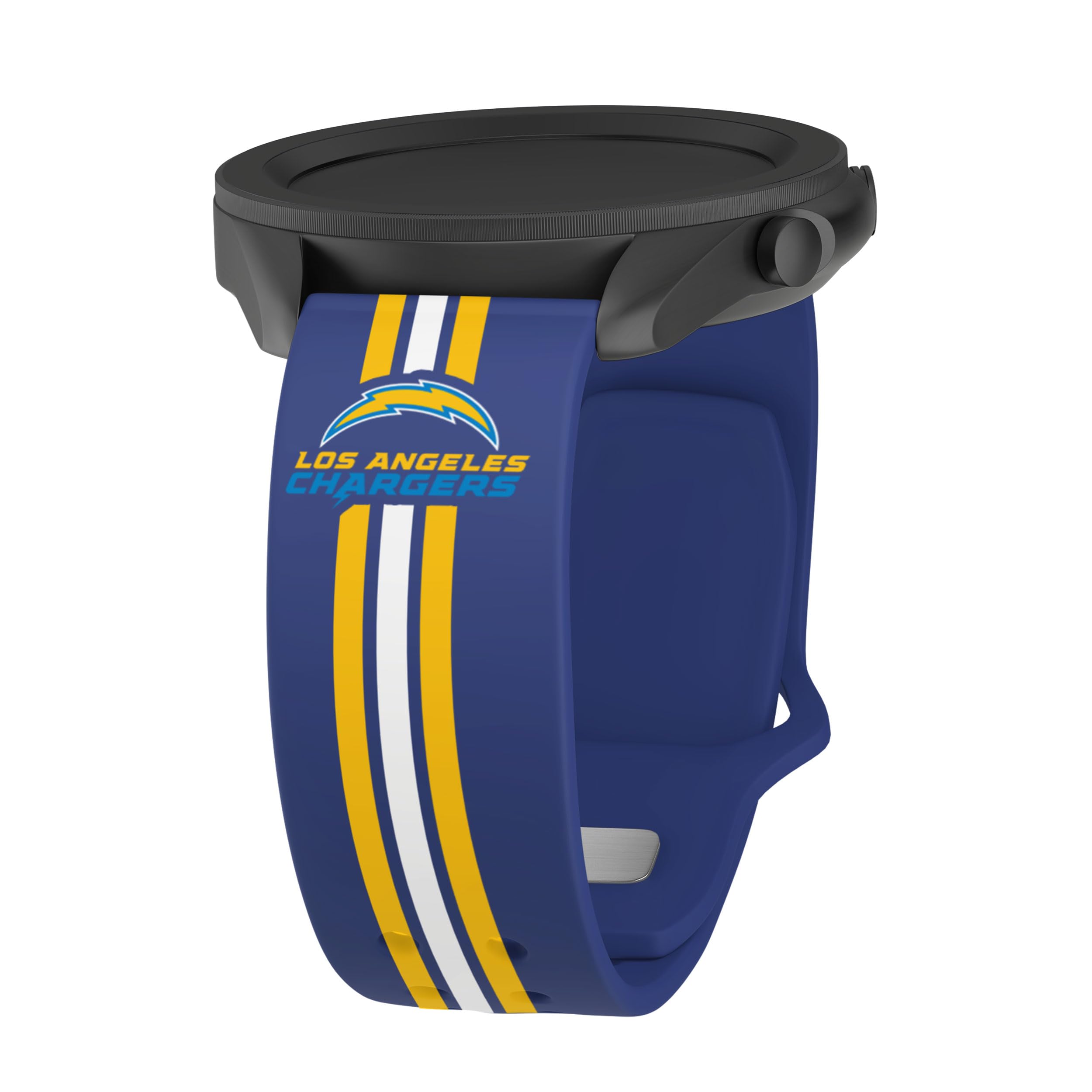 Game Time Los Angeles Chargers Quick Change HD Watch Band Compatible with Samsung and More (Stripes 22mm Long)