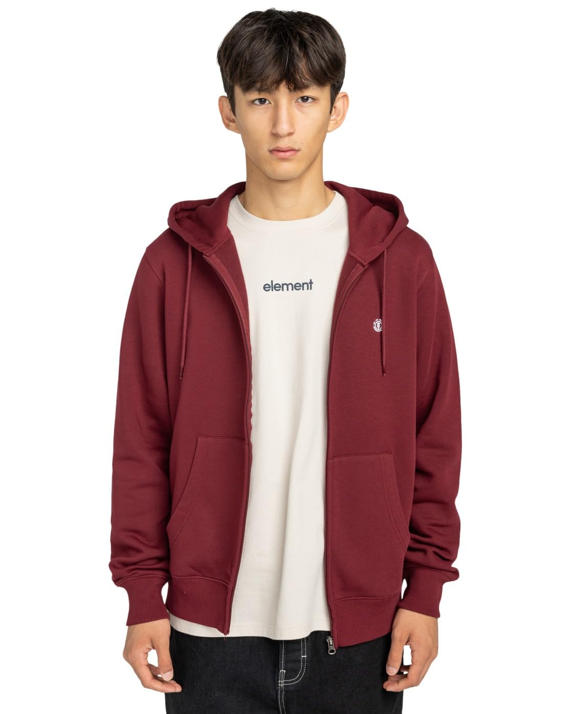 Element Icon Embroidery - Zip Sweatshirt - Men - Red.