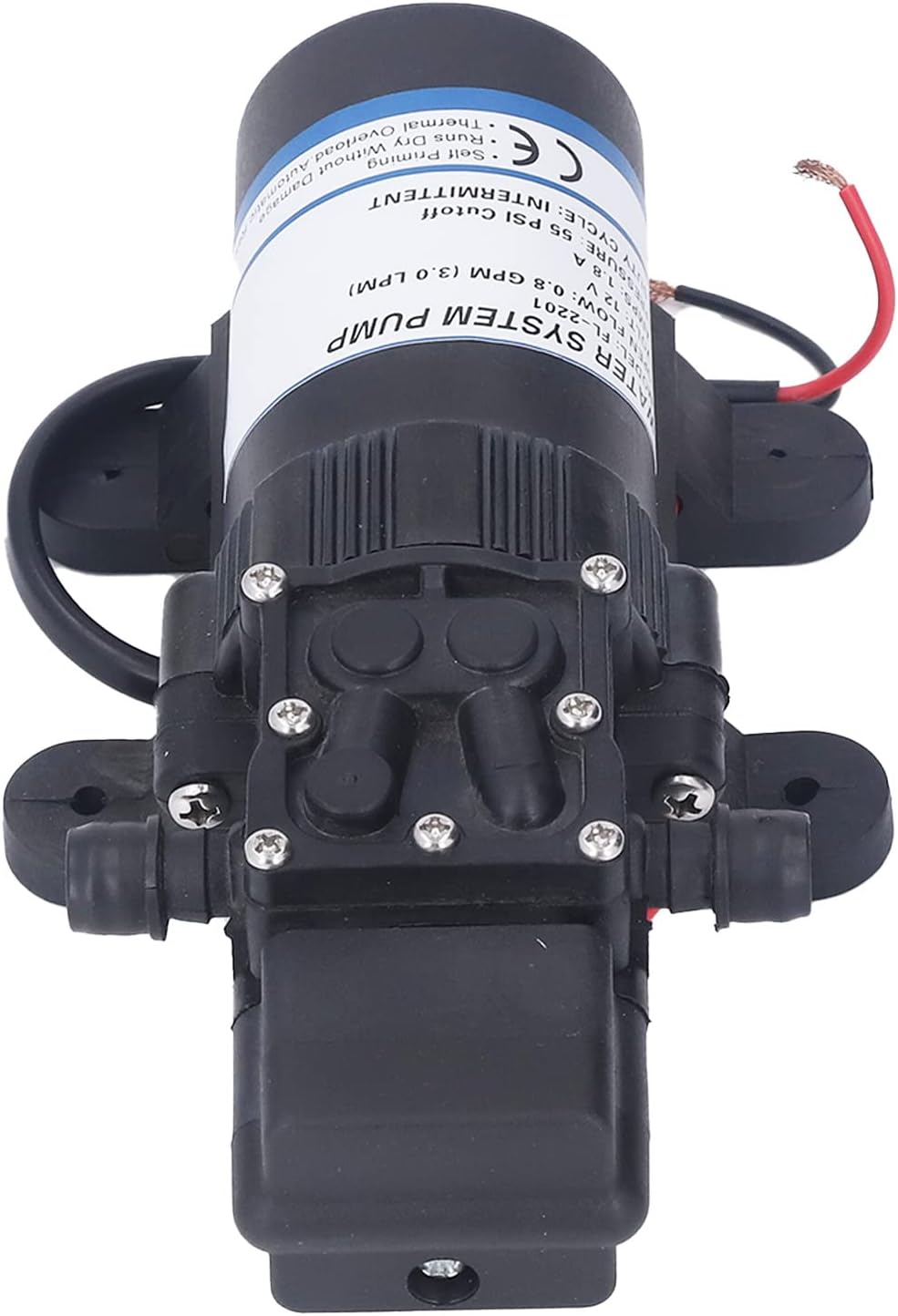 Water Pump Booster Pump DC 12V 1.8A 55PSI Self Priming Sprayer Pump with Strong Copper Motor for RV Yacht Watering Garden Sprinklers