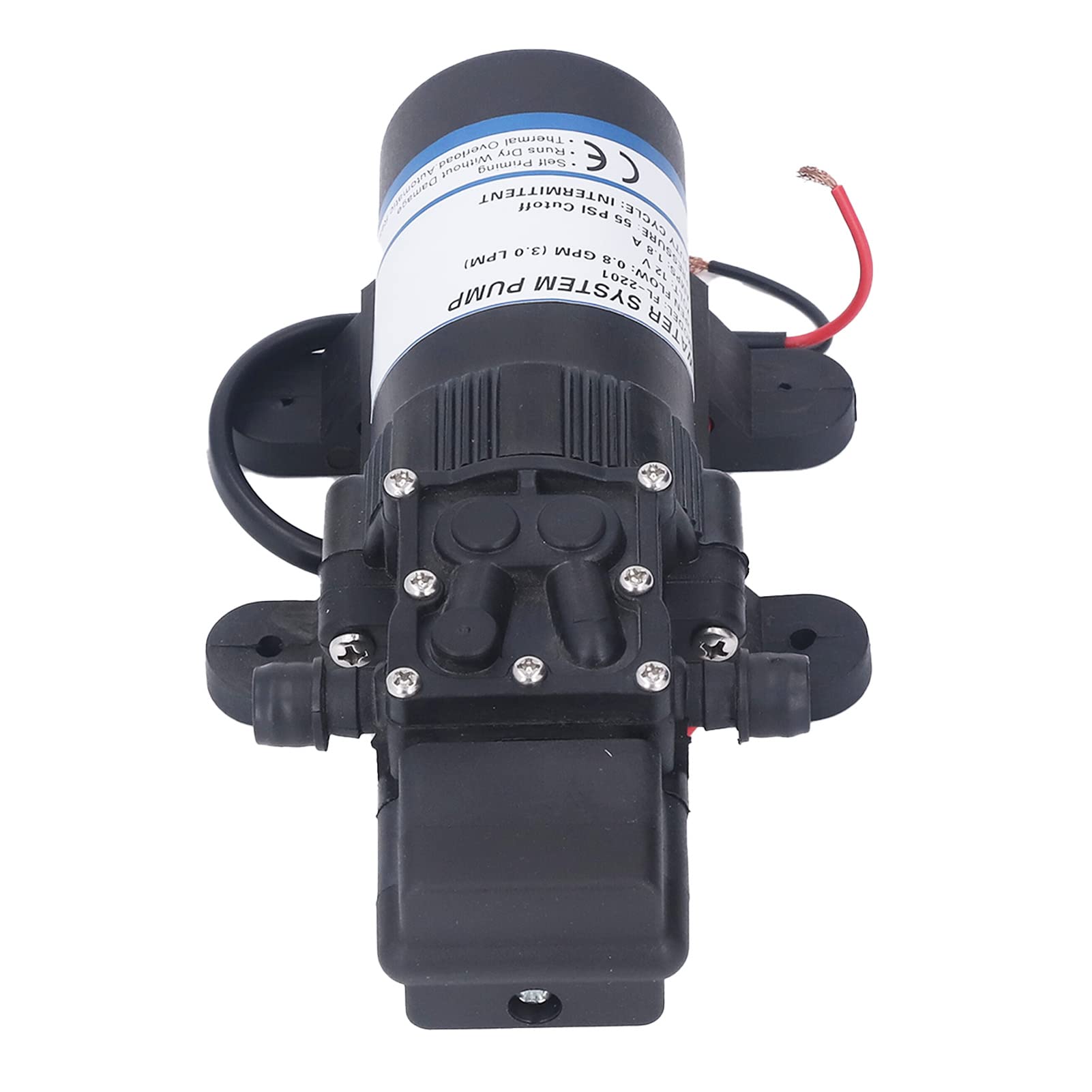 Pompa booster della pompa dell'acqua DC 12V 1.8A 55psi Pompa di auto -priming del motore di rame forte per irrigatori giardino per irrigazione yacht per