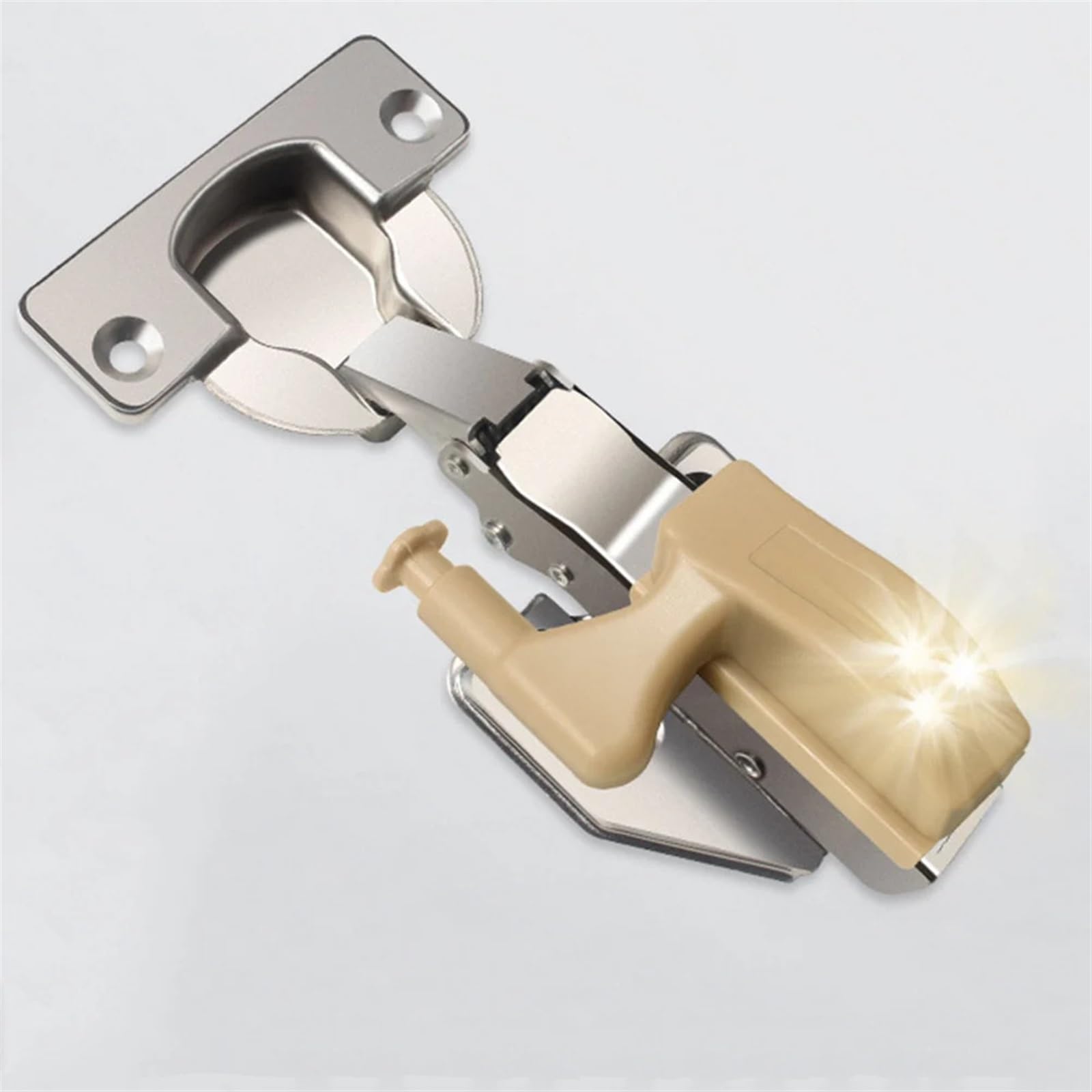 10 x LED-Leuchten aus ABS für Schränke, Kleiderschränke, batteriebetrieben, LED-Unterschrank-Licht, Scharnier-Sensor, Nachtlicht, Schrankscharnier (Y)