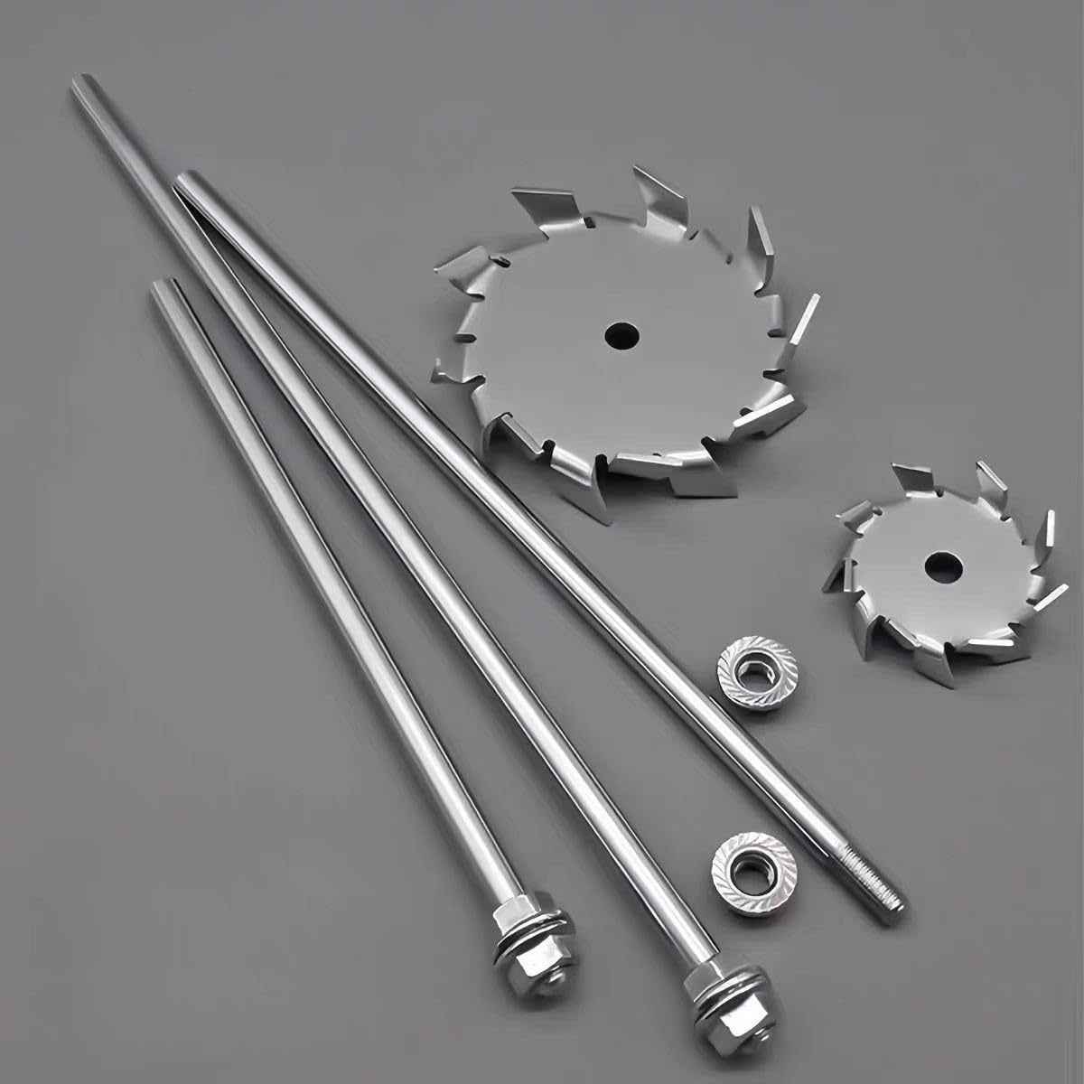 Aste di agitazione in acciaio inox 304 - palette seghettate per dispersori da laboratorio(Stirring rod 400mm)