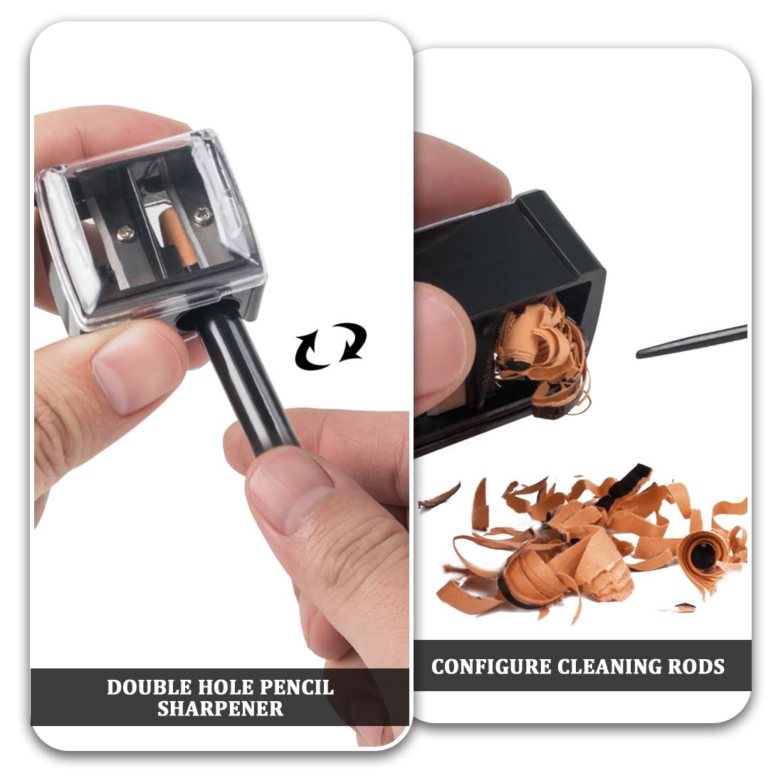 4 Affilatrici Per Trucco Confezione da 2 Fori Doppio Trucco Doppio Temperamatite Affilatrici Per Pastelli Multipack Temperamatite Cosmetico Per Matita Sopracciglia Occhi Labbra Sopracciglia