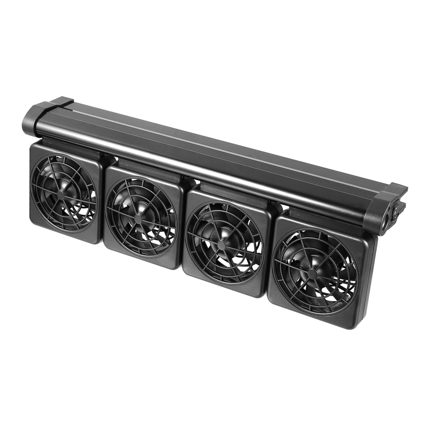 ibasenice Wasserkühlventilator zur Effektiven Aquarien Kühlung aus Kunststoff und Aluminiumlegierung mit Verstellbarem Klemmverschluss und 2-stufiger Windgeschwindigkeit für Aquarium