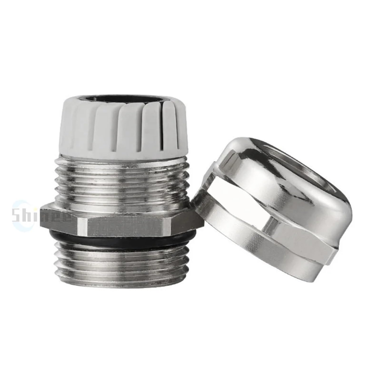 10 piezas de latón niquelado Metal IP68 prensaestopas Cable impermeables for 3-44,0mm M PG(M22x1.5 fit 10-14.0mm)