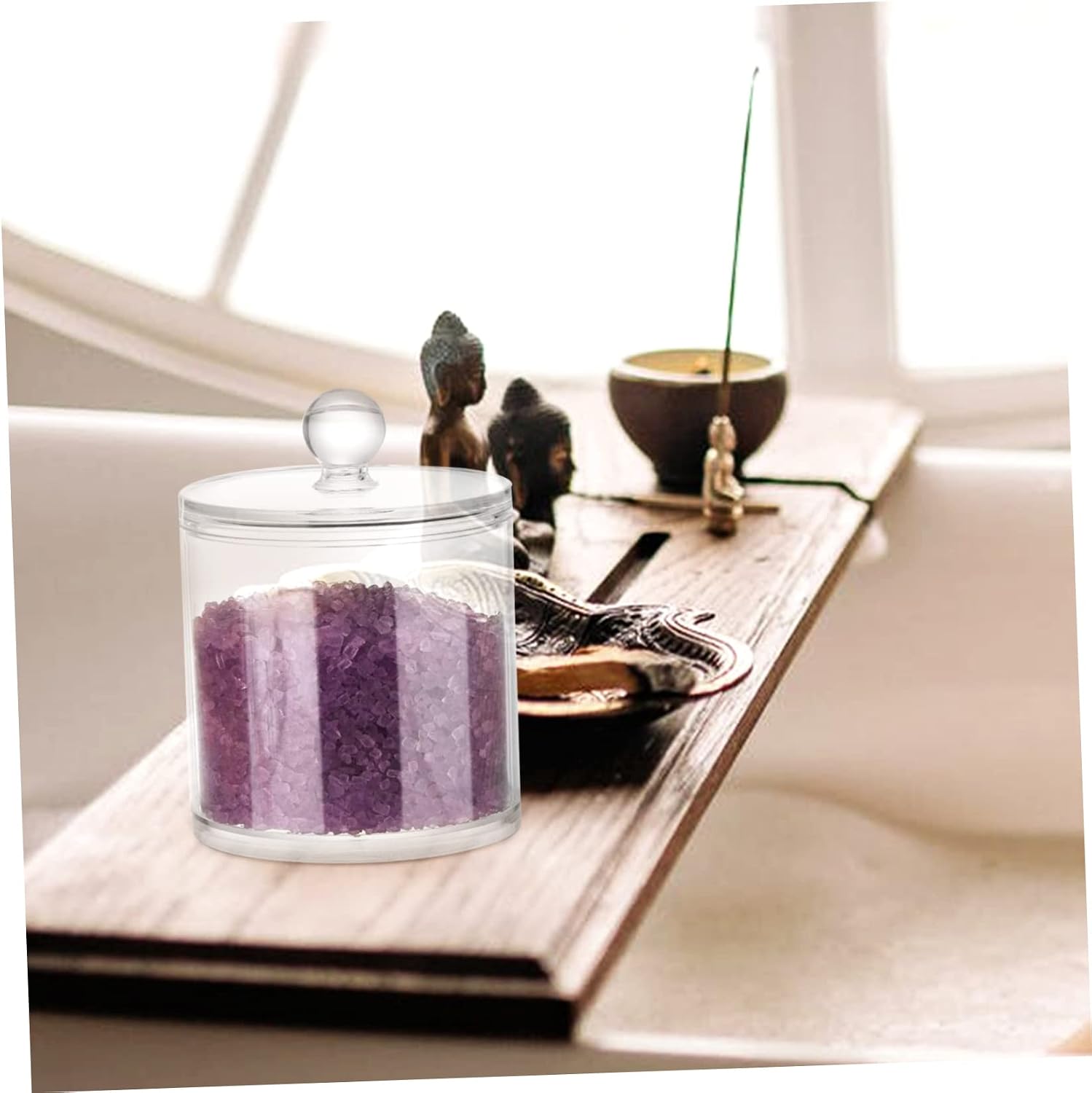 3pcs Cotton Swab Box Apothecary Jar Bathroom Storage Box Elegant Organized