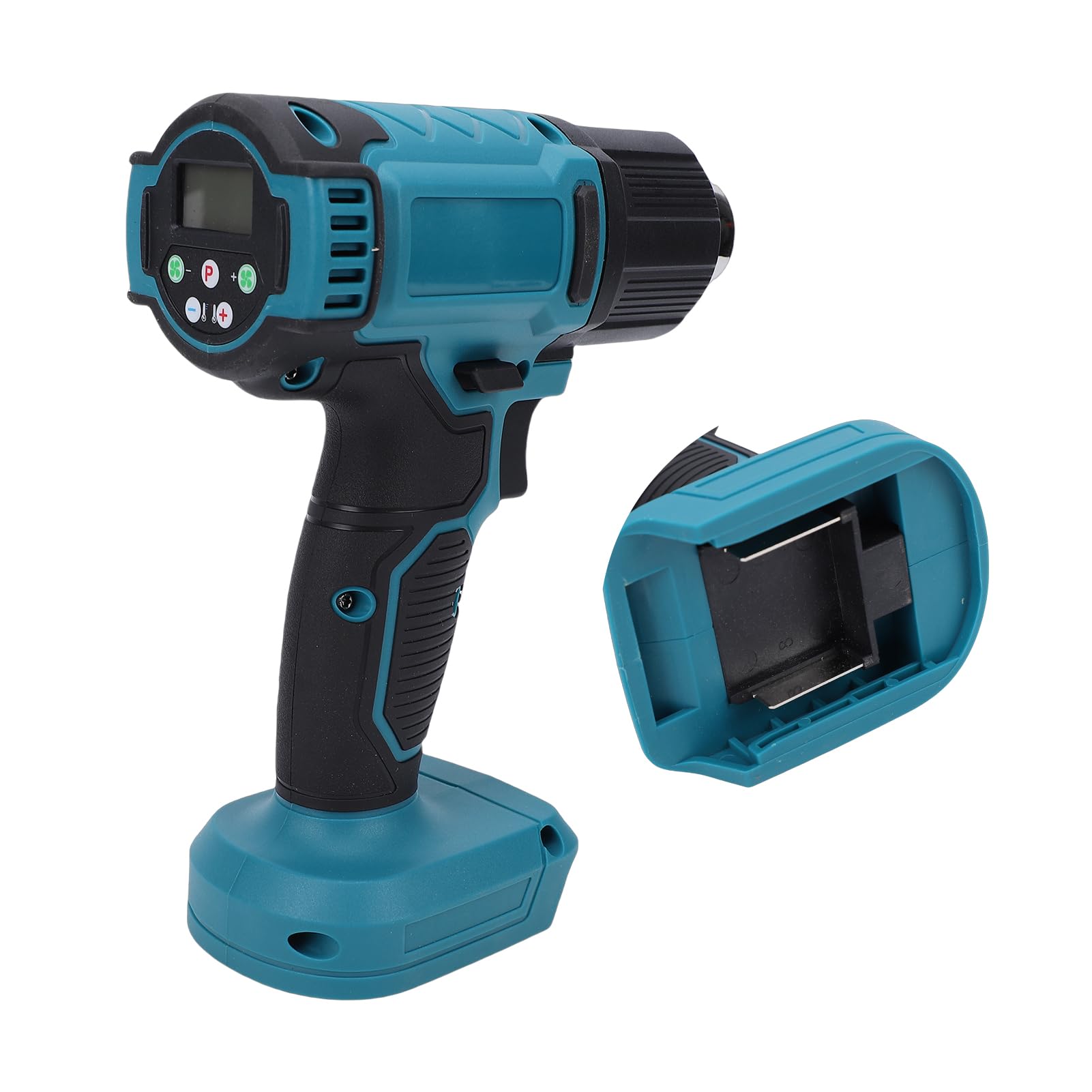 Asixxsix Pistola de Calor Inalámbrica, Pantalla LCD con Batería de Iones de Litio de 350 W Calentamiento Rápido a 1022 F Control de Temperatura Variable 60-540 C Pistola de Calor con Batería de para