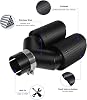 63 mm Double Silencer Tip Carbon Car Exhaust Pipe Rear Tip Inlet 2.5 Inch Outlet 3.5 Inch Matte All Black