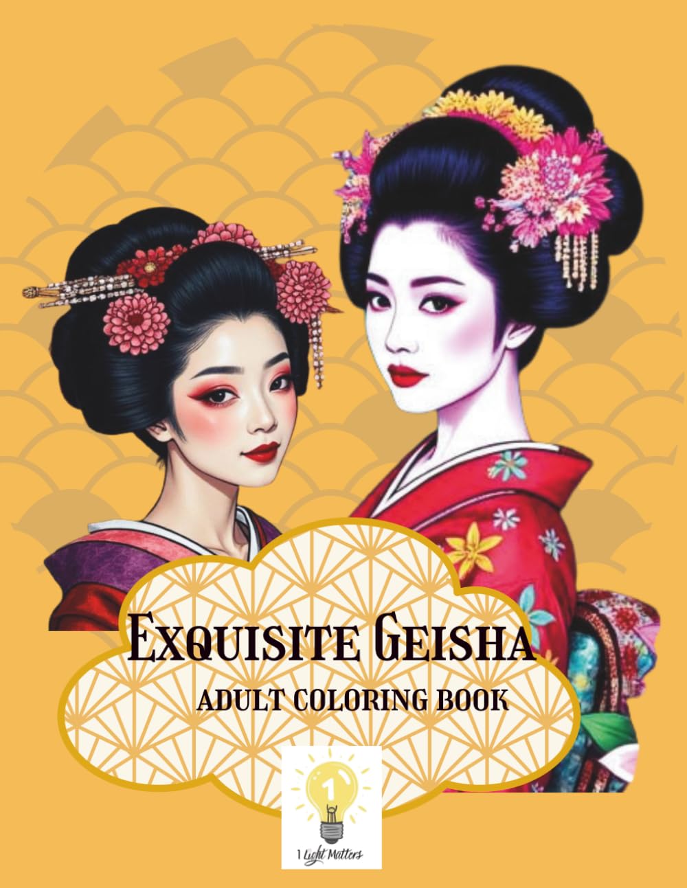 Exquisite Geisha Adult Coloring Book
