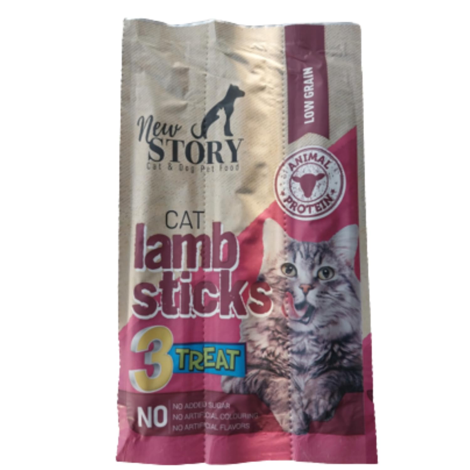 New Story Kedi Ödül Maması, Kuzu Etli Stick, 3'lü Paket, Yumuşak, Yetişkin Kediler İçin