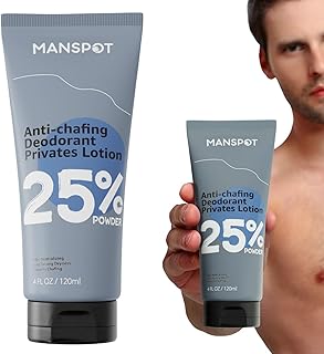 MANSPOT Deodorant for Men Ball Groin Armpit, Anti Chafing Deodorant Privates Ball Lotion/Powder for Men, Neutralize Odor, Anti-irritant, Keep Dryness & Against Sweat Odor, Safe for Whole Body, 4oz