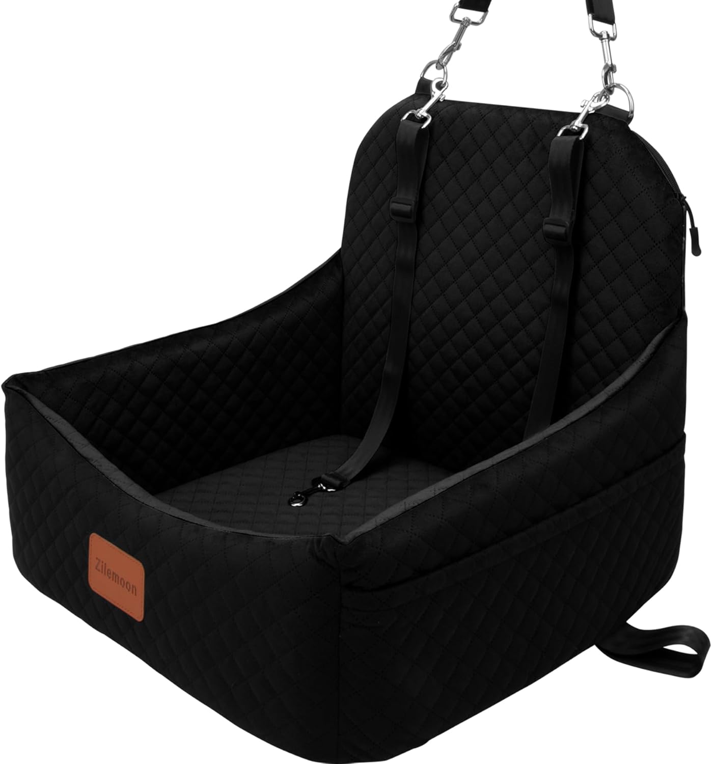 Car Dog Seat with 2 Safety Leashes,Dog Car Booster Seat for Small Medium Dogs 0-28lbs,Pet Car Travel Safety Bed with Storage Pockets,Non-Slip Bottom,Fully Detachable and Easy to Install(S1-Black) Car Dog Seat with 2 Safety Leashes,Dog Car Booster Seat for Small Medium Dogs 0-28lbs,Pet Car Travel Safety Bed with Storage Pockets,Non-Slip Bottom,Fully Detachable and Easy to Install(S1-Black)