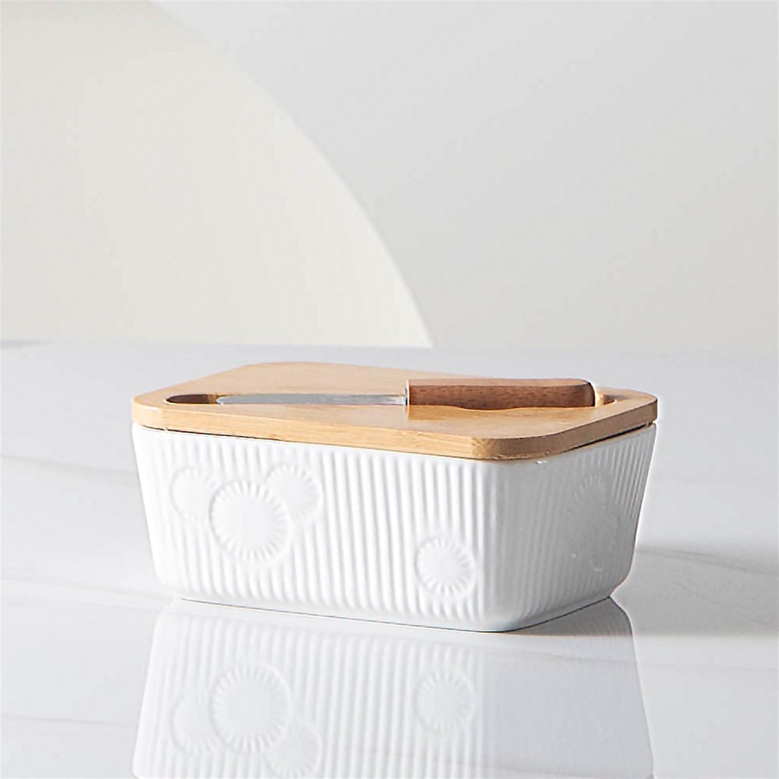 Beurrier Plastique Grand Beurrier Avec Couvercle Et Couteau, Récipient à Beurre En Porcelaine De Taille Européenne, Beurrier Pour Beurre, Noix, Fromage, 650 Ml (noir Butter Dish