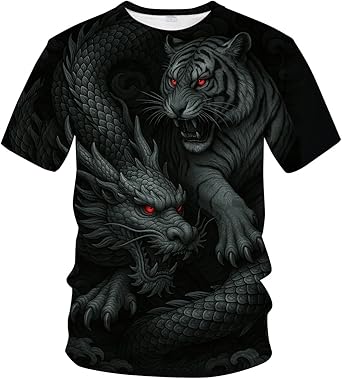 Blissboy Funny Animal Graphic T-Shirt Novelty Short Sleeve Crewneck Shirt