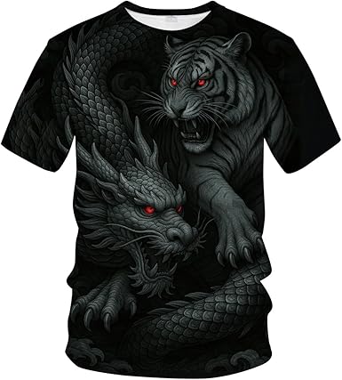 Blissboy Funny Animal Graphic T-Shirt Novelty Short Sleeve Crewneck Shirt