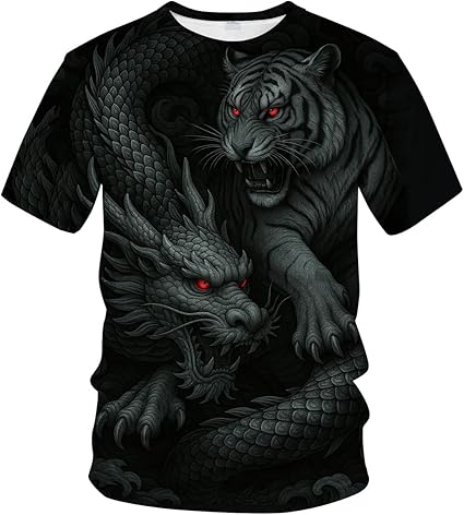 Blissboy Funny Animal Graphic T-Shirt Novelty Short Sleeve Crewneck Shirt