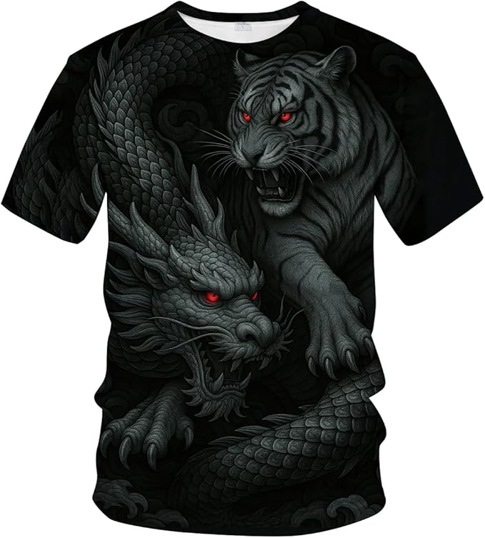 Blissboy Funny Animal Graphic T-Shirt Novelty Short Sleeve Crewneck Shirt