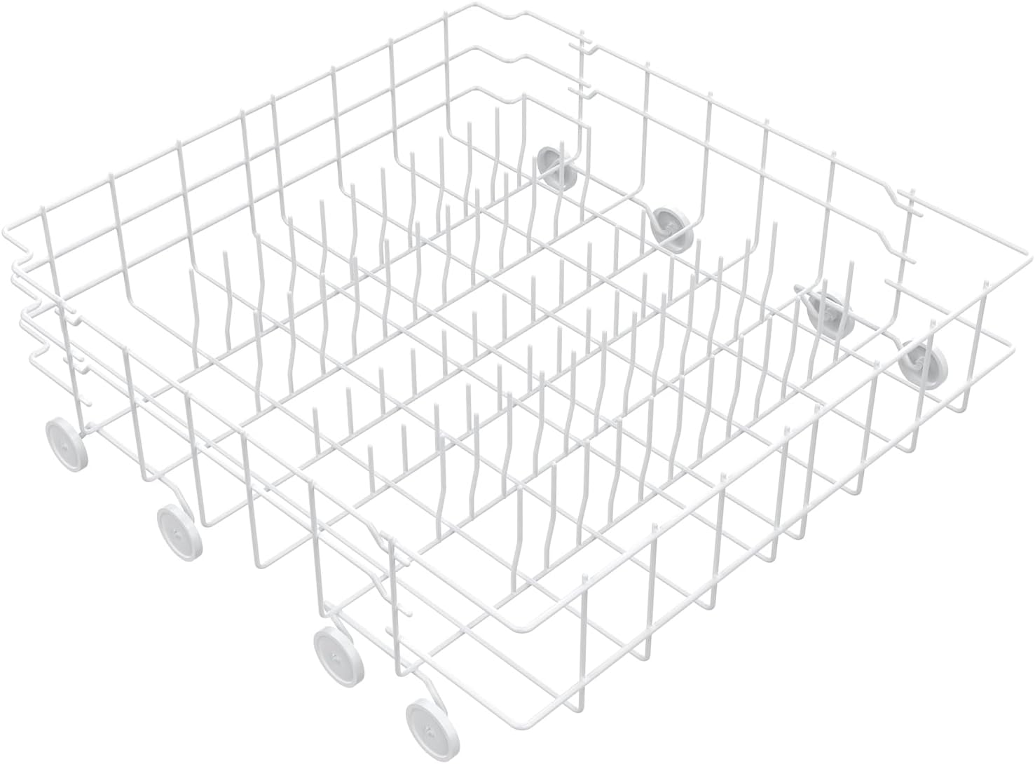 UPGRADED 808602302 Dishwasher Lower Dishrack Compatible with Frigidaire,Kenmore Dishwasher Rack Assembly with 154174501 Wheels Replace 154432602 154432601 154319706 dishwasher bottom baske (White) UPGRADED 808602302 Dishwasher Lower Dishrack Compatible with Frigidaire,Kenmore Dishwasher Rack Assembly with 154174501 Wheels Replace 154432602 154432601 154319706 dishwasher bottom baske (White)