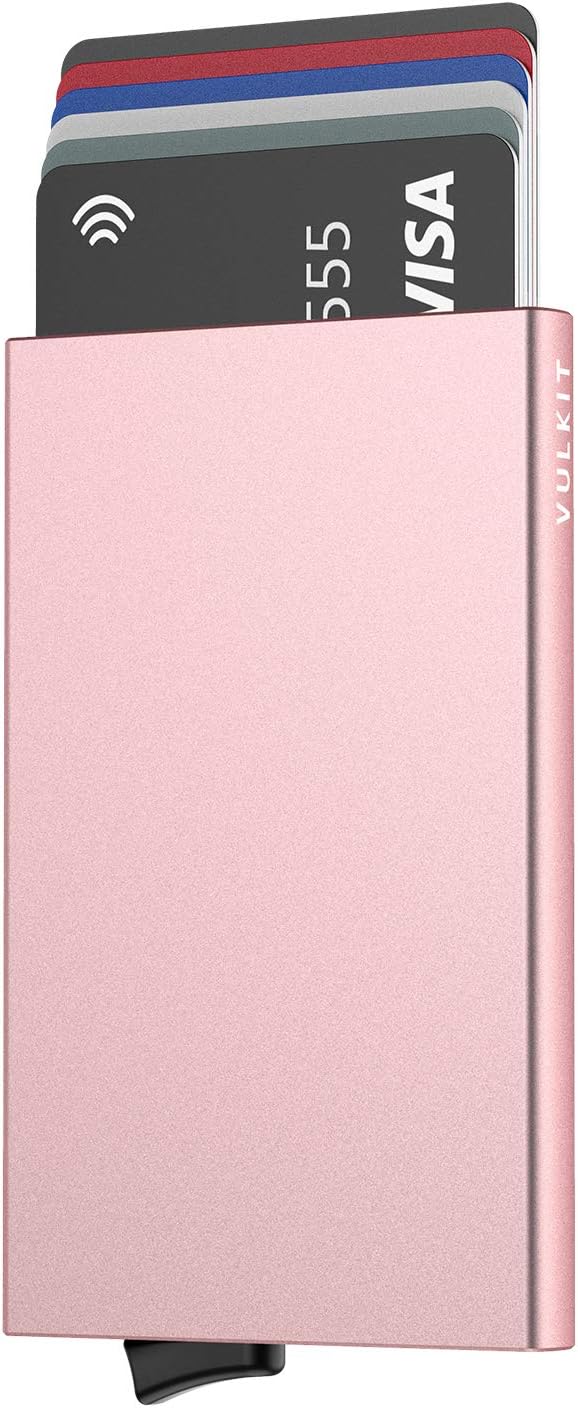 Portafoglio Slim RFID Per Carte - Ultra Sottile, In Alluminio, Per 5-7 Carte