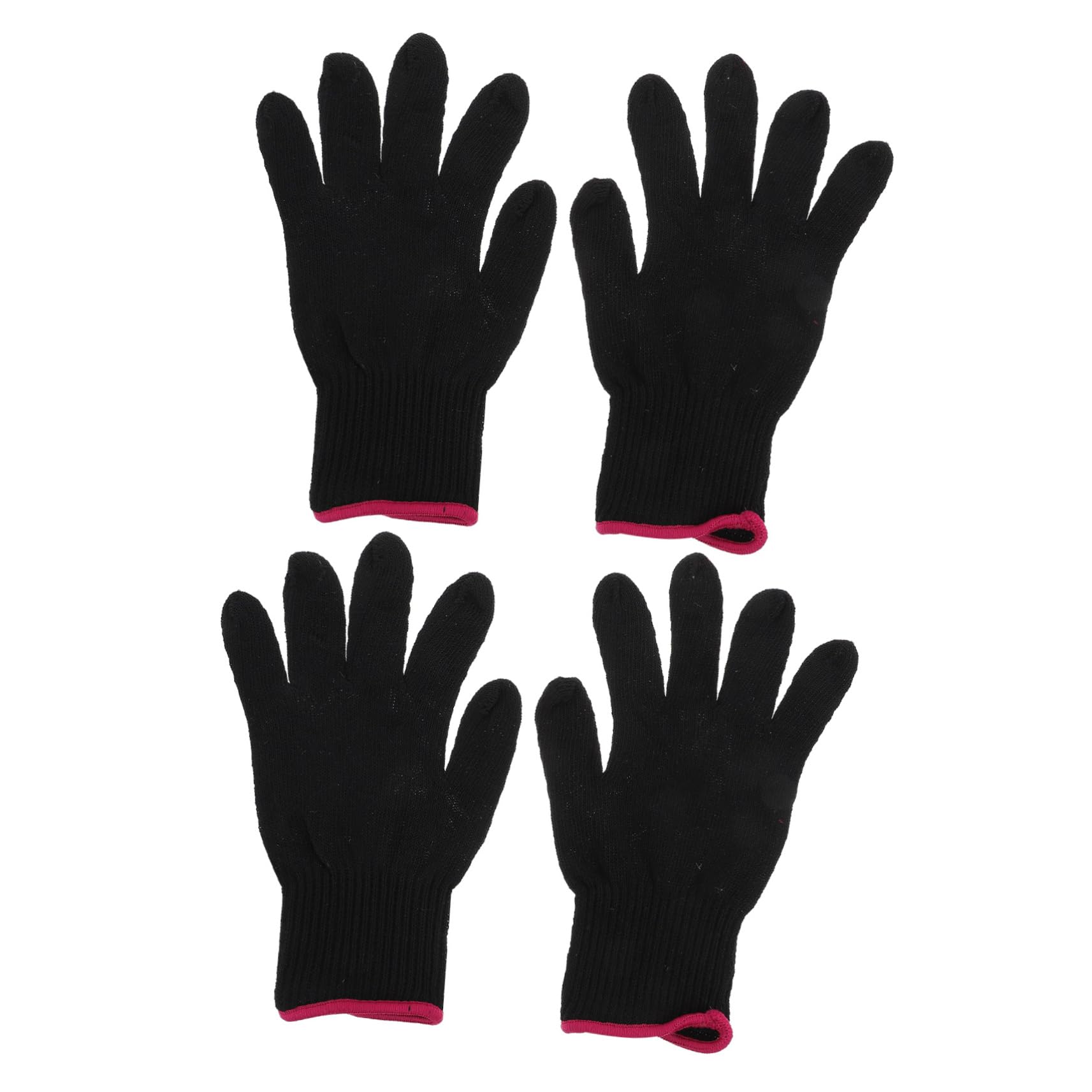 FELTECHELECTR Heat Proof Gloves Set of 4 Bumps Heat Glove Mitts Silicone for Hair Styling Curling Irons Barber Shop
