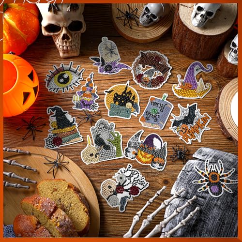 Kit Magnéticos de Arte Diamante Halloween 30 Pcs Copkim miniatura 2