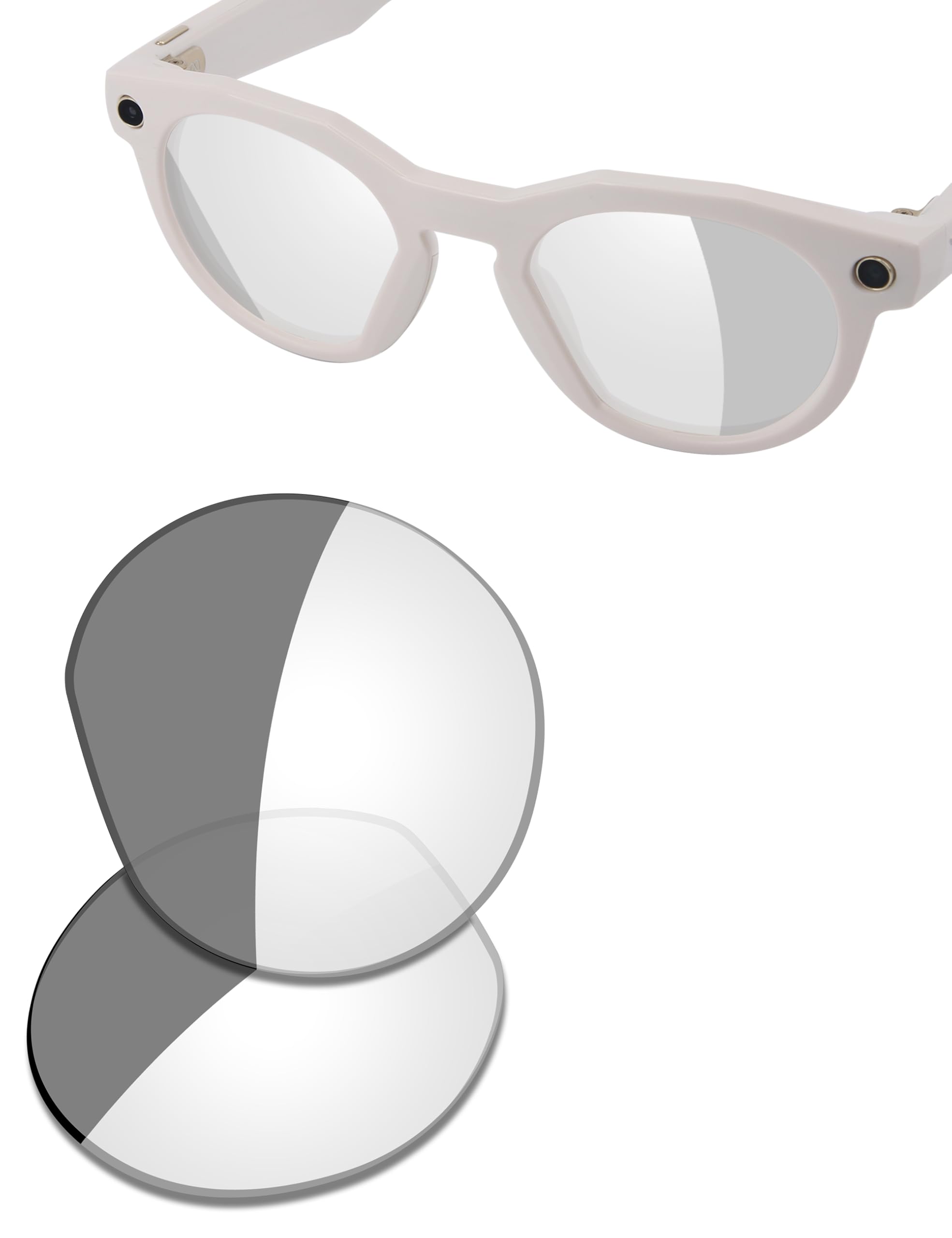 Saucer Lenti di ricambio premium per occhiali smart Oakley Meta HSTN OW8002, 51 mm