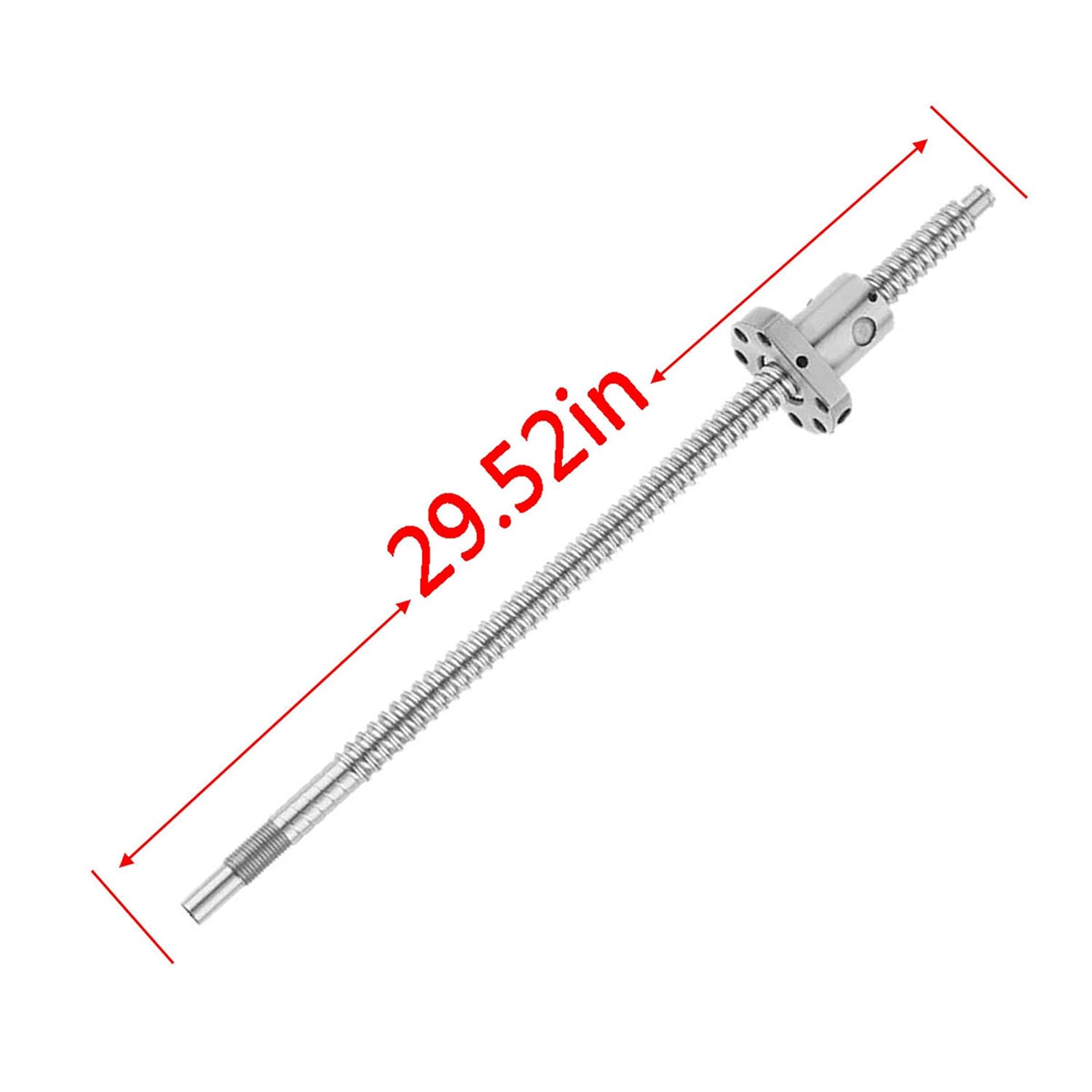 750mm SFU1605 End Machining Lead Antibacklash with Ballnut Ball Screw for CNC