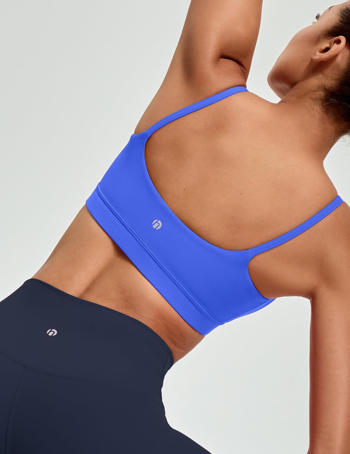 HeyNuts Womens Scoop Neck Sports Bra, Spaghetti Thin Strap U Back Camisole Yoga Tops Padded with Built in Bras A-C Cups - Image 4