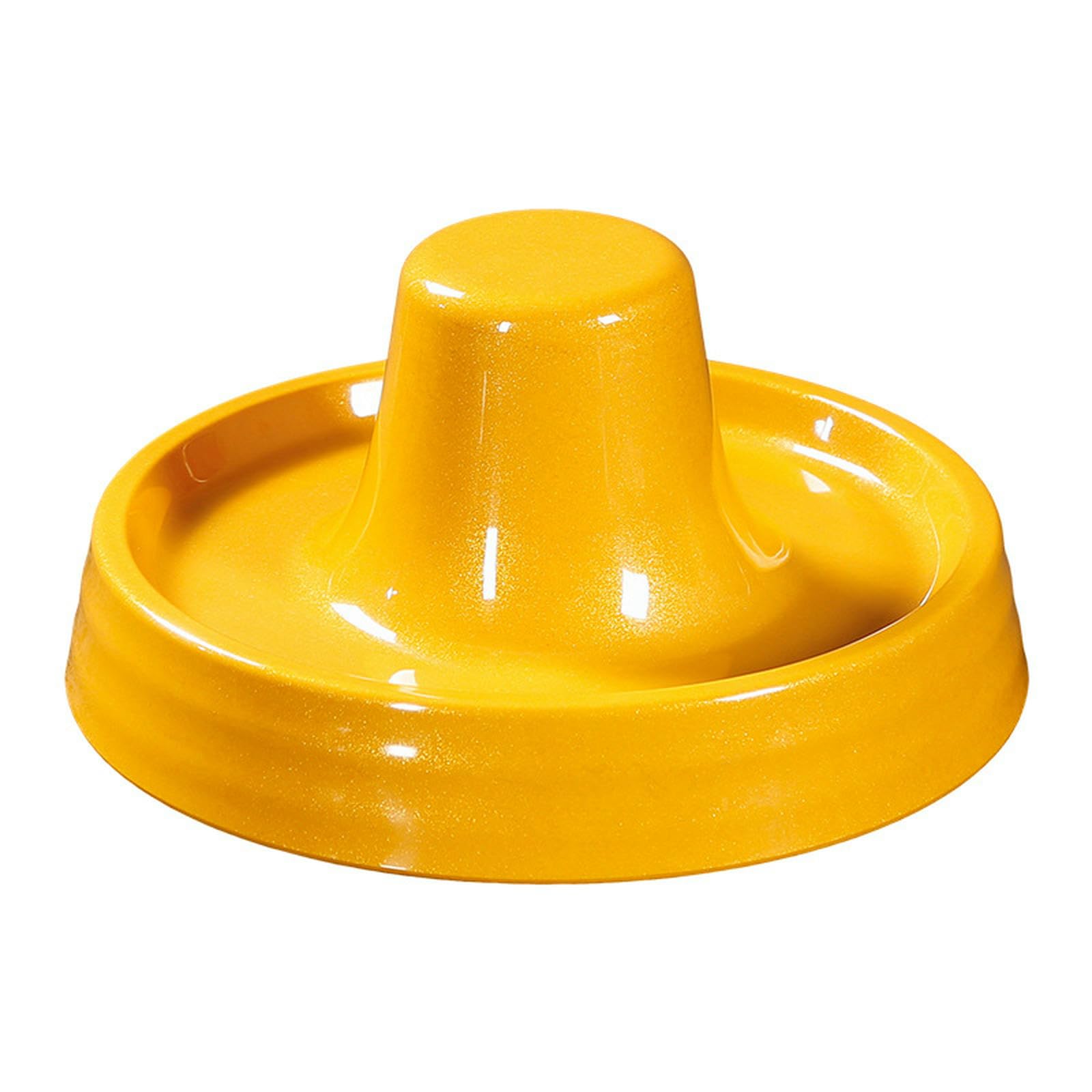 Retro einfarbige Glasur, exquisites kommerzielles und langlebiges Geschirr, 27,9 cm Vulkanplatte, goldfarben
