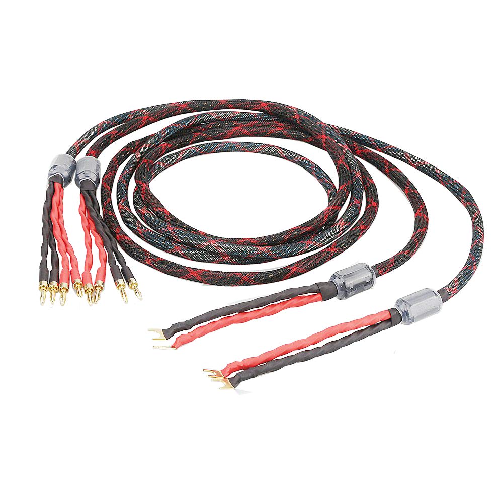 Buy DYSLAB Audiophile Speaker Cable HiFi BiWire Speaker Wire (4 Banana