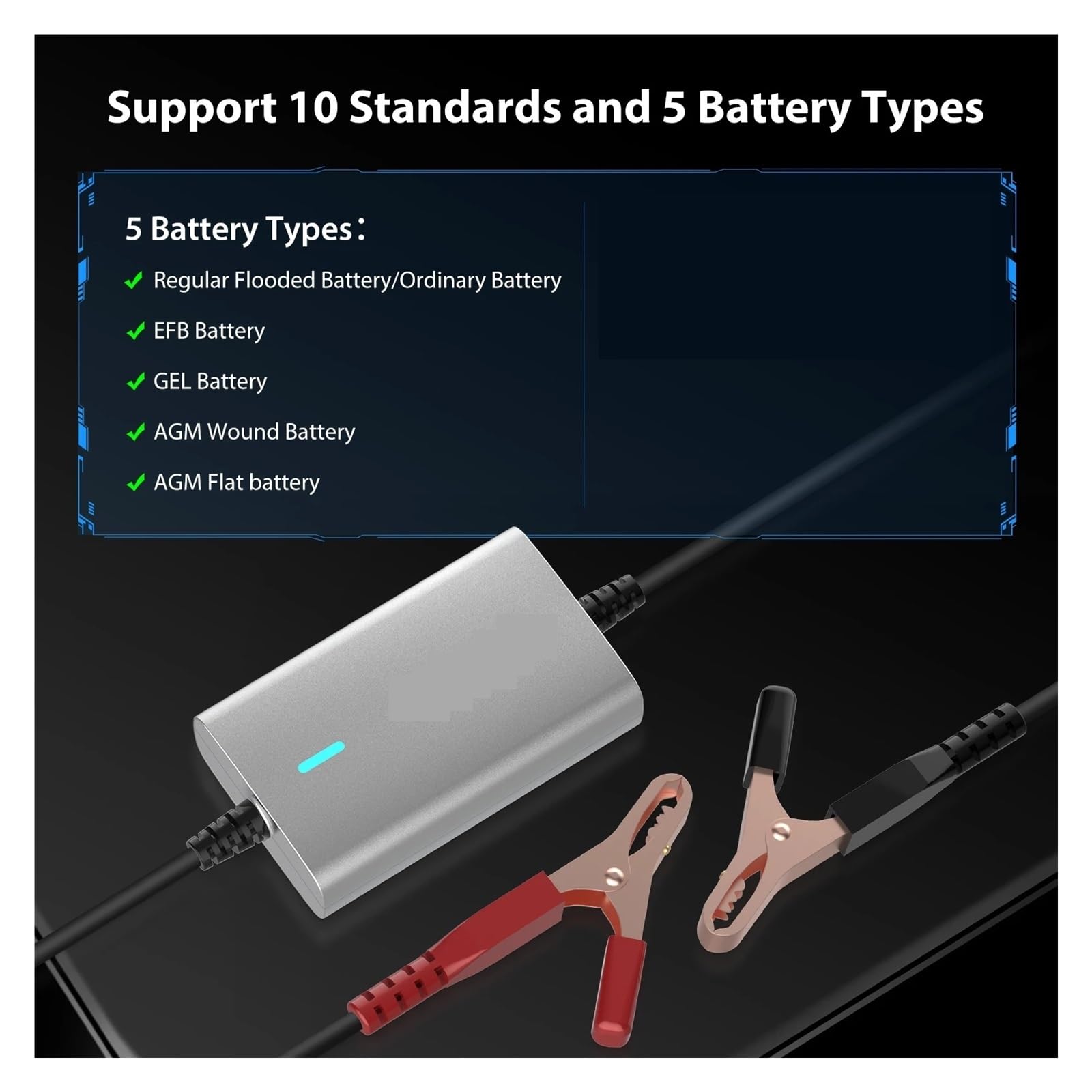 Tester Akumulatora Samochodowego Bluetooth 4.0 6V 12V 24V Akumulator 100 Do 2000 CCA Test Systemu Ładowania Rozruchu Samochodu Szybkie Dokładne Wykrywanie