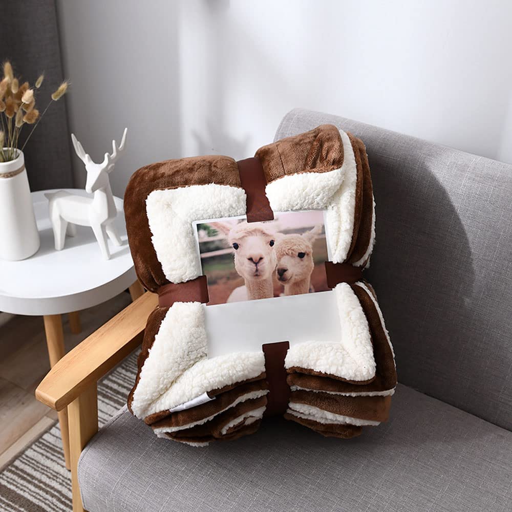 ENEN Mantas Polar de Sherpa Mantas Sofa Cama 90/150 Invierno Multiuso con Microfibra Extra Suave Lana de Cordero Manta Polar Grande Suave Cálida Manta (Marrón,100x120cm)