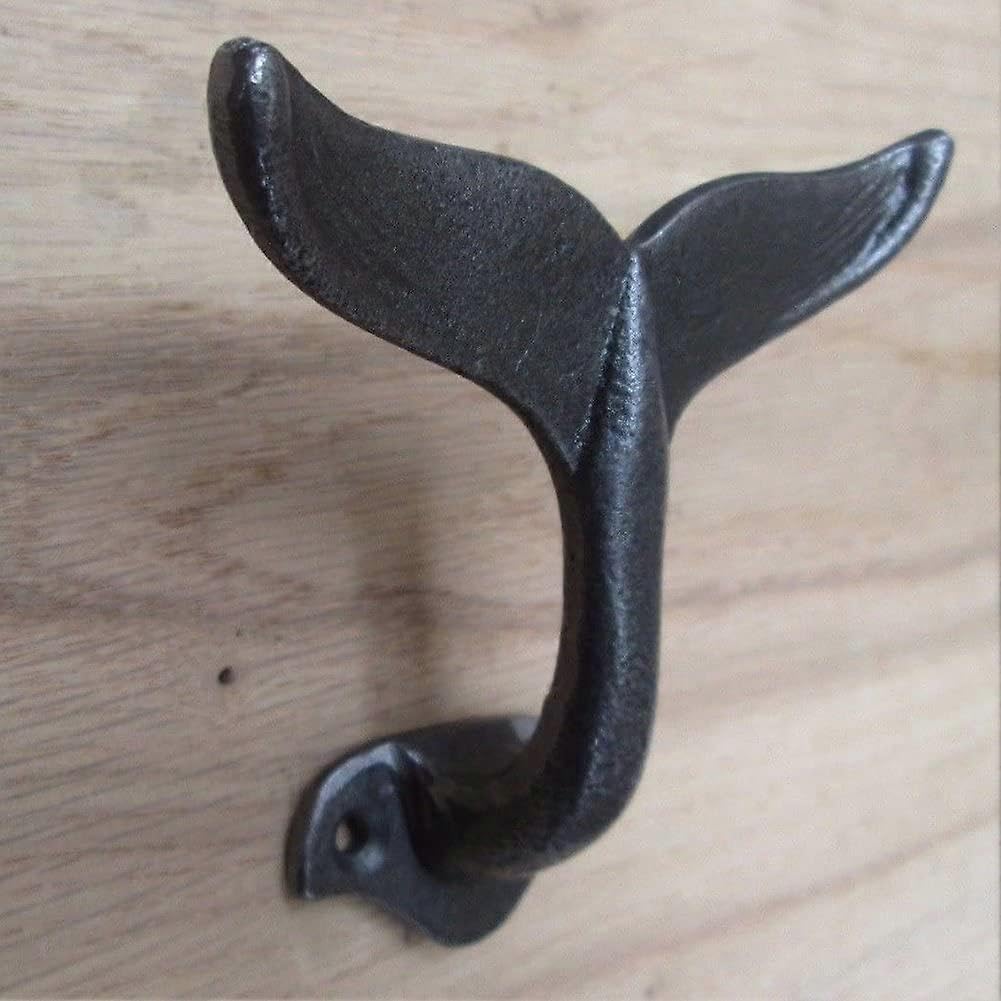 JOYHAPPST Whale Tail Cast Iron Wall Hook - Decorative Wall Hook for Coats, Clothes, Caps, Store