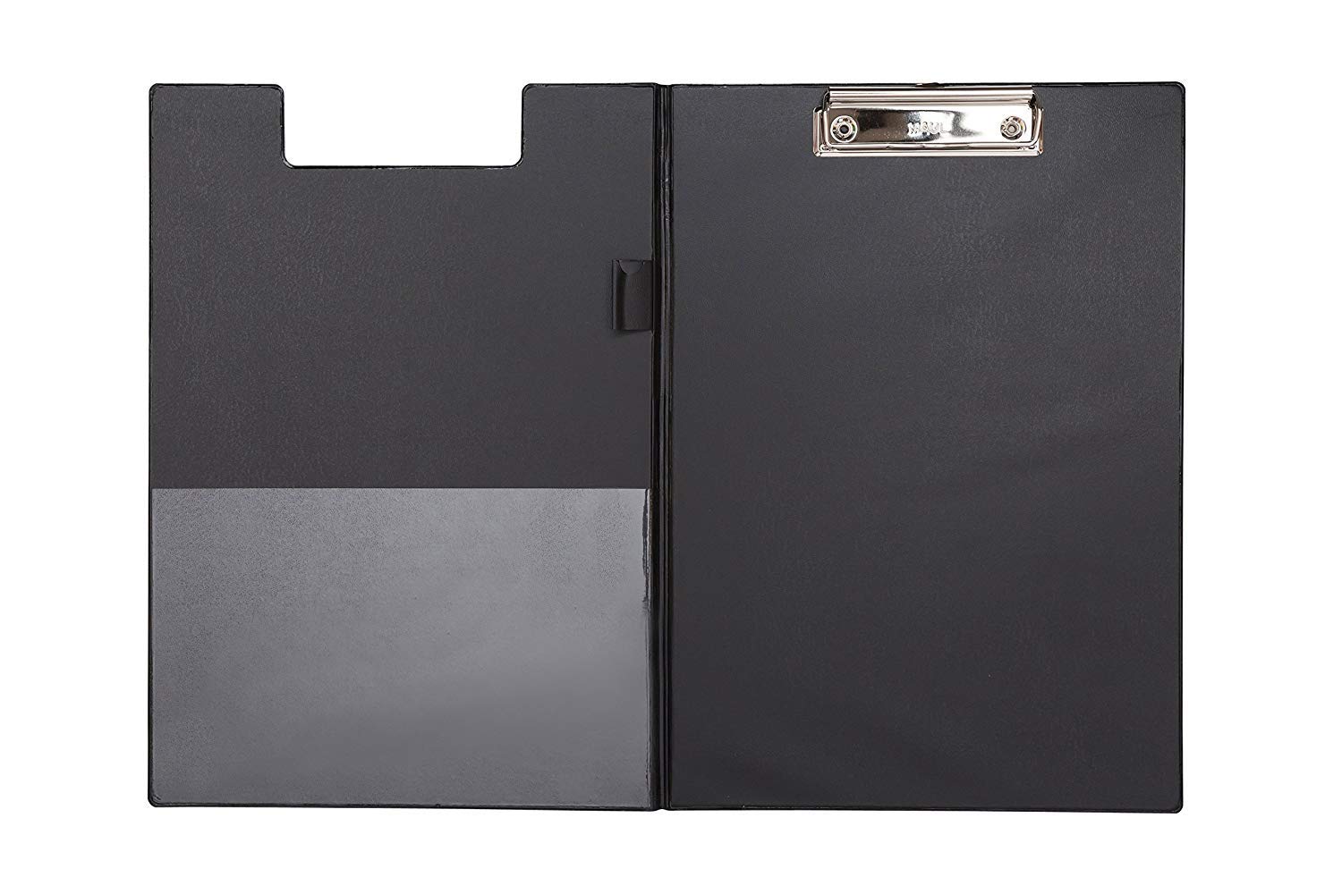 Maul Schreibmappe mit Folienüberzug, Aufklappbares Klemmbrett, Innentasche, Größe A4 hoch, Schwarz, 2339290, 1 Stück (Schwarz | 12er Pack)