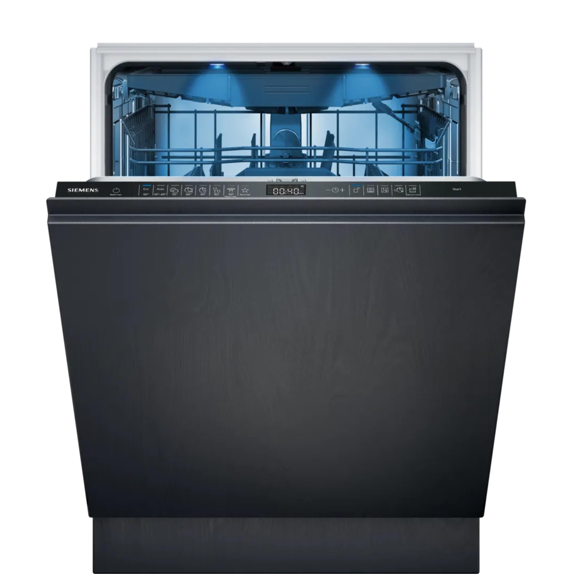 Siemens SX65EX12CE, iQ500 Lavavajillas inteligente, lavavajillas totalmente integrado, 60 cm, XXL, fabricado en Alemania, cajón para cubiertos, extra silencioso, varioSpeed, apertura de puerta