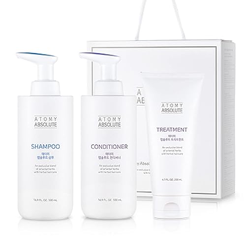 Atomy Absolute Hair Care Set (3pcs) - Champú, acondicionador y paquete para el cabello