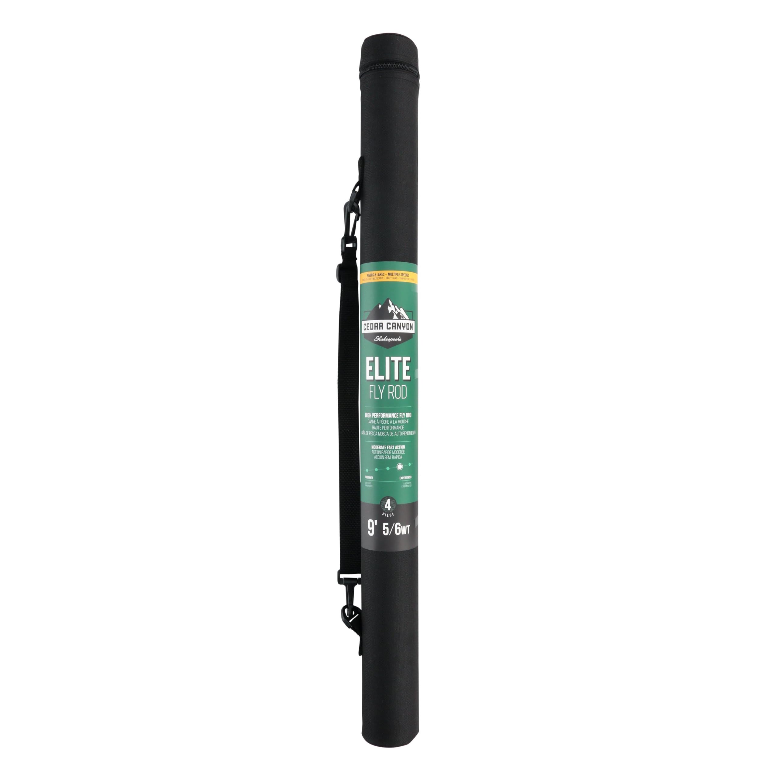 Shakespeare Cedar Canyon Elite Canna da mosca, Costruzione in fibra di carbonio premium, lanci di precisione, 4 pezzi, portamulinello in alluminio leggero, manico in sughero - disponible en tailles