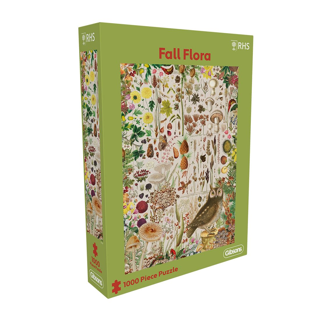 Gibsons RHS Fall Flora 1000 Piece Jigsaw Puzzle for Adults - Stunning Nature Artwork Thickest 100% Recycled Board Sustainable Premium Gift for Garden & Wildlife Lovers