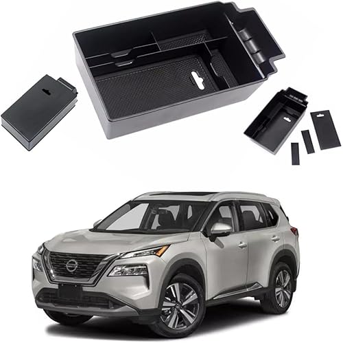 Miniatura 10 de VESUL Caja organizadora de consola central compatible con Nissan Rogue 2014-2020 Rogue Sport 2017-2022, Murano 2015-2023, bandeja de inserción de