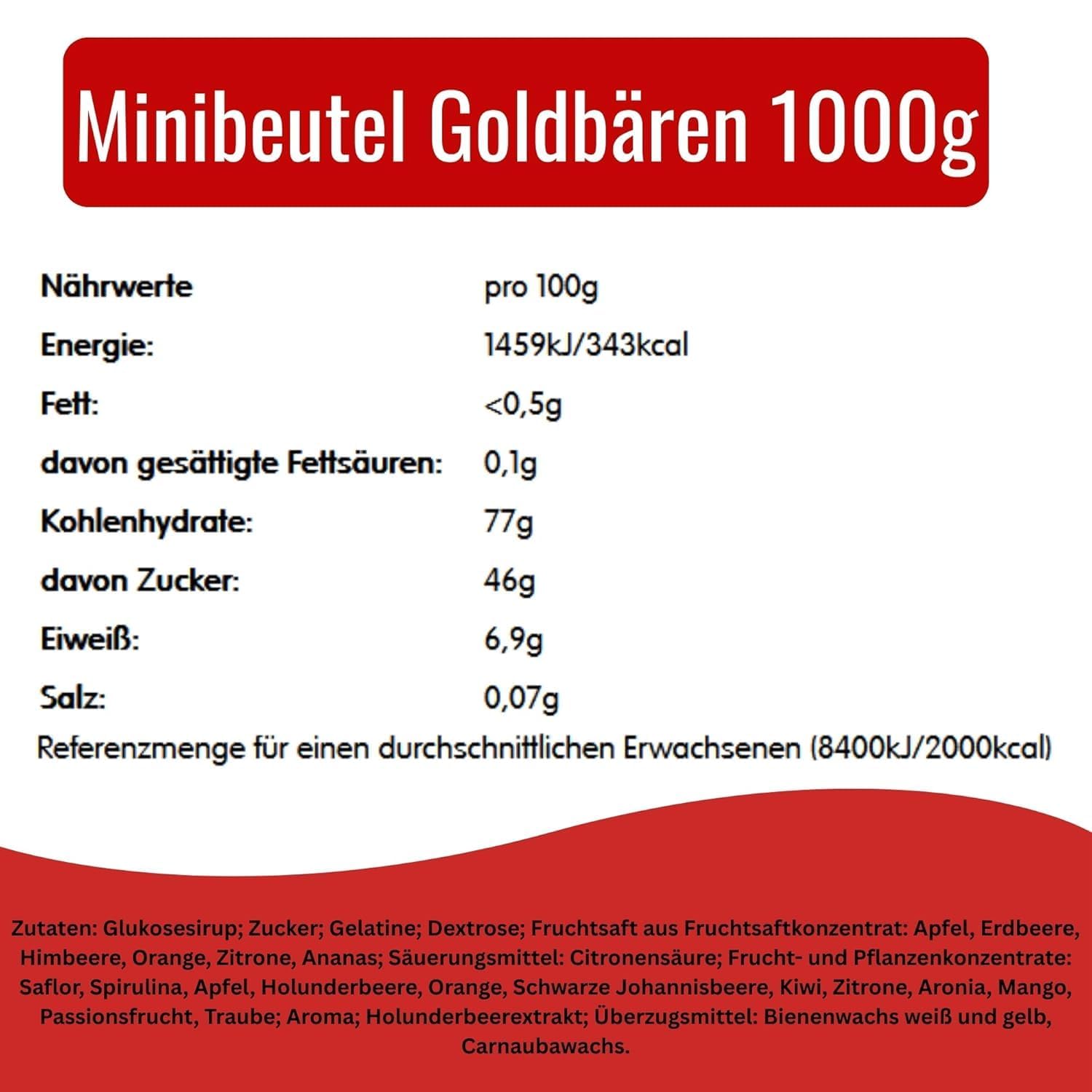 Goldbären Minis 4x100 Minibeutel (à 10g) – Fruchtgummi Klassiker im Vorratspack – Ideal für Kindergeburtstag, Büro, Schule & Gratis Notizblock
