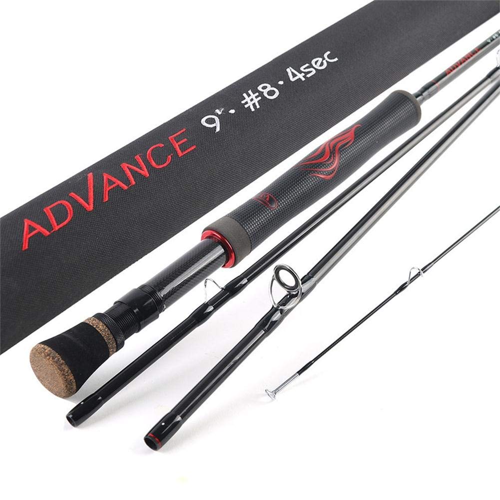 Maxcatch Advance Fly Fishing Rod 5/6/8wt 9FT Super Light Fast Action with Rod Tube (9ft 8wt 4sec)