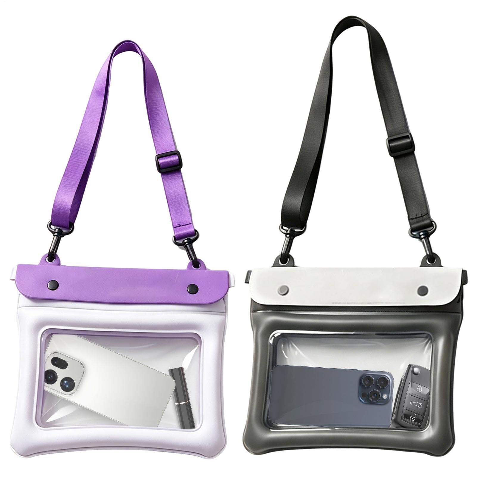 Funda flotante para teléfono (2 piezas) impermeable con cordón para playa 8