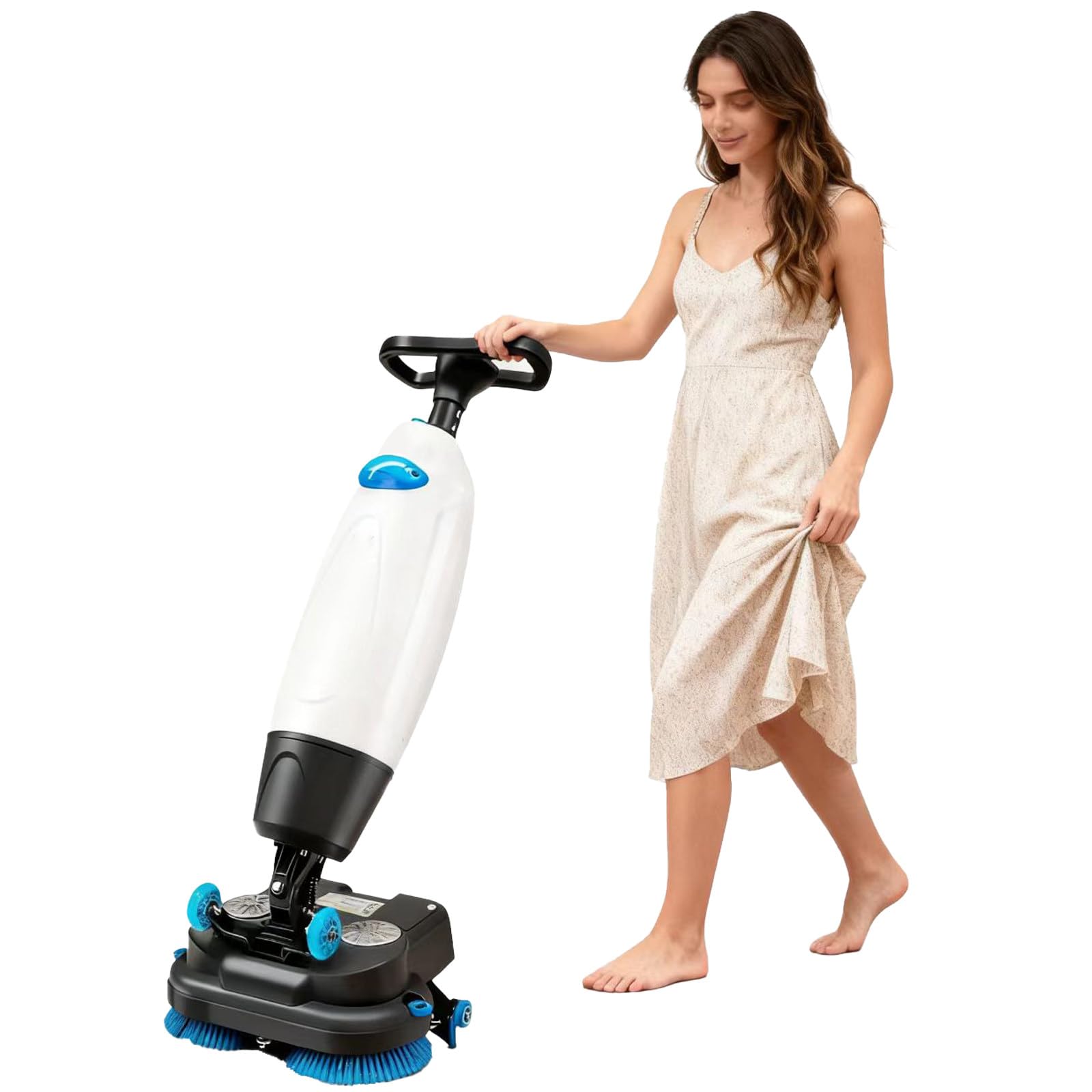 Laveuse de Sol Industrielle 3-en-1, Autolaveuse Portable à Batterie Lithium, Nettoyage Rapide et Efficace pour Carrelage, Bois et Sols Commerciaux