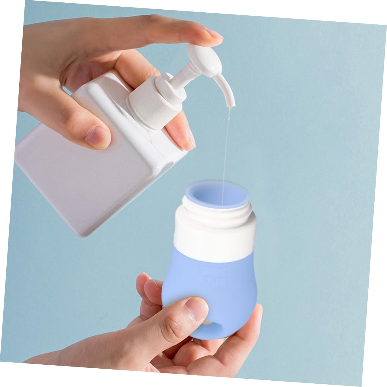 Gatuida 3piezas Botellas De Viaje Contenedor De Champú Portátil De Envase De Viaje Botellas De Silicona Para Mano Rellenable